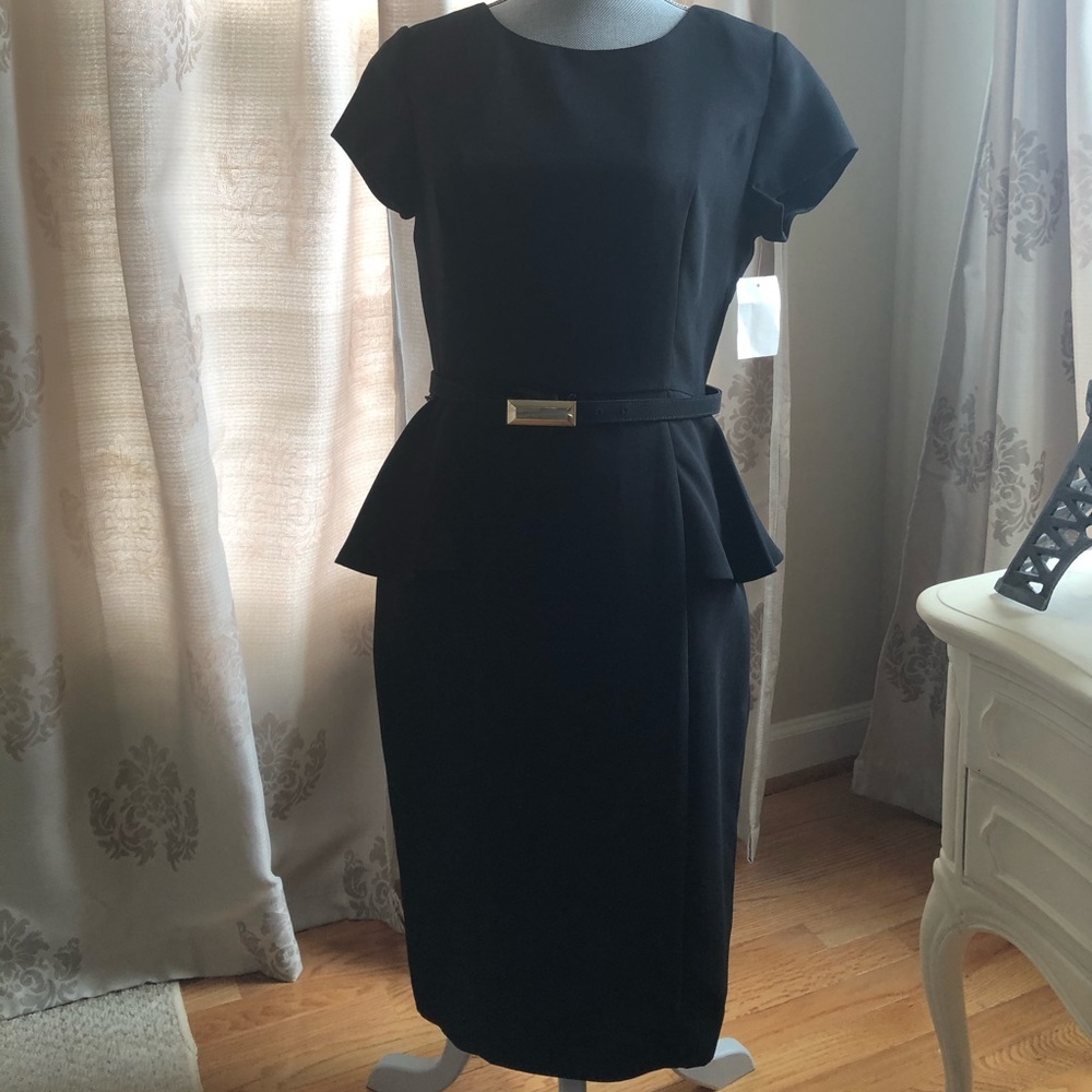 Eliza J Peplum belted dress.